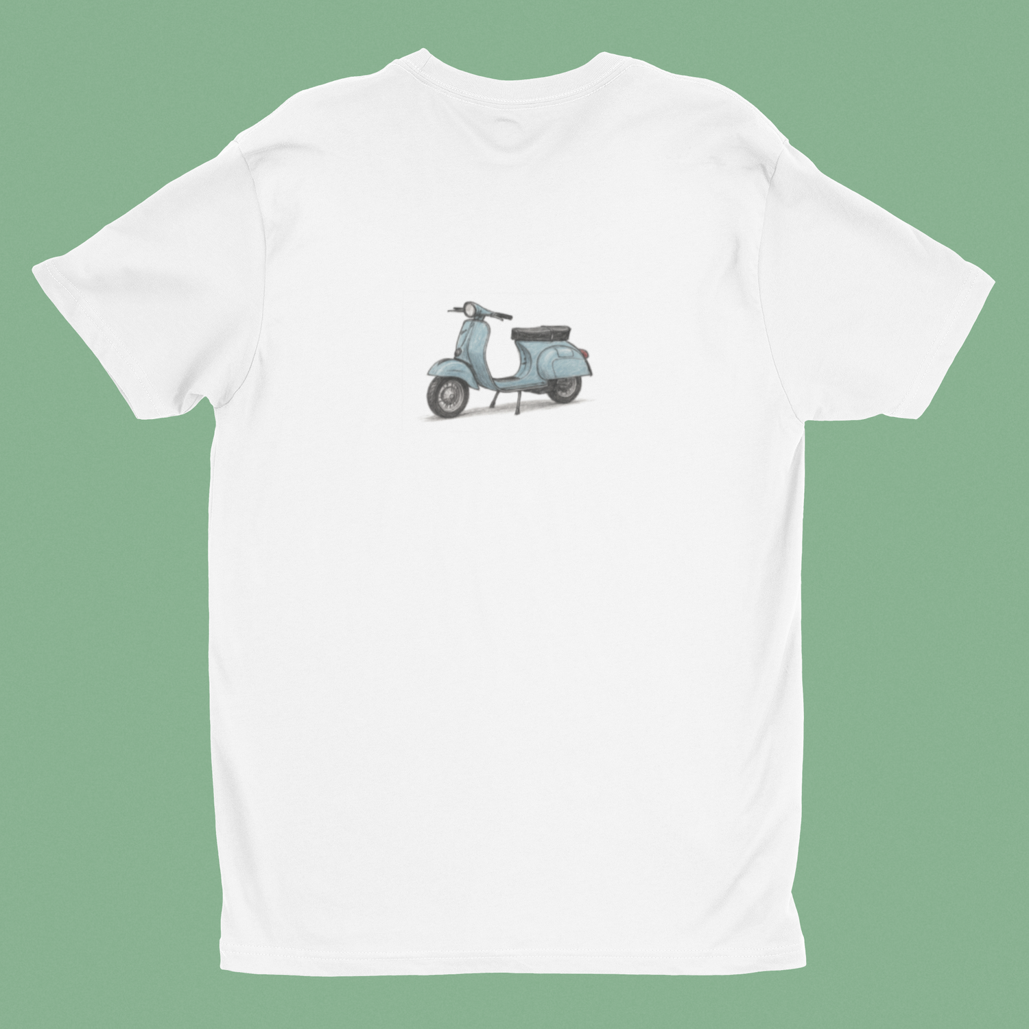 camiseta blanca de vespa primavera