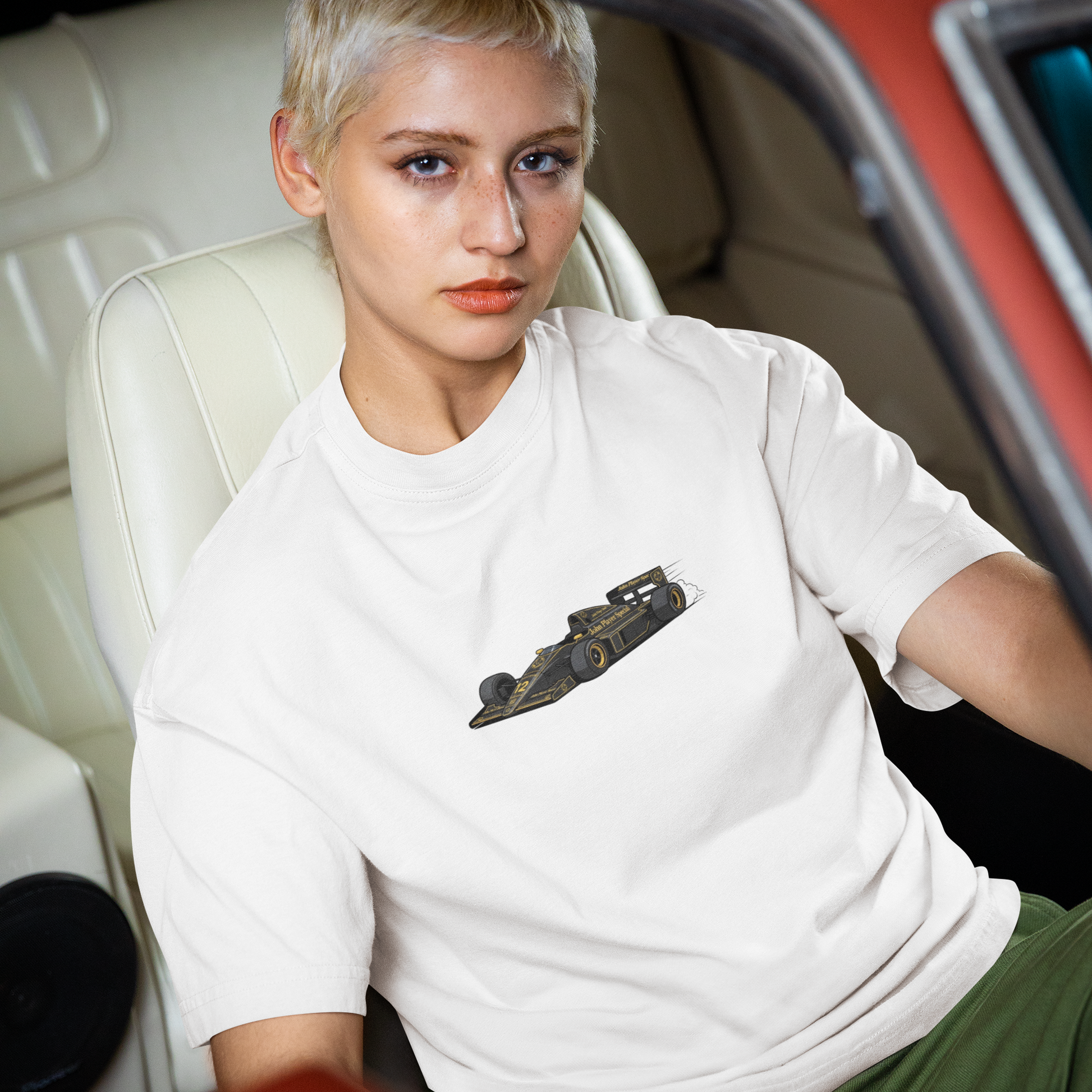 camiseta blanca lotus 97t