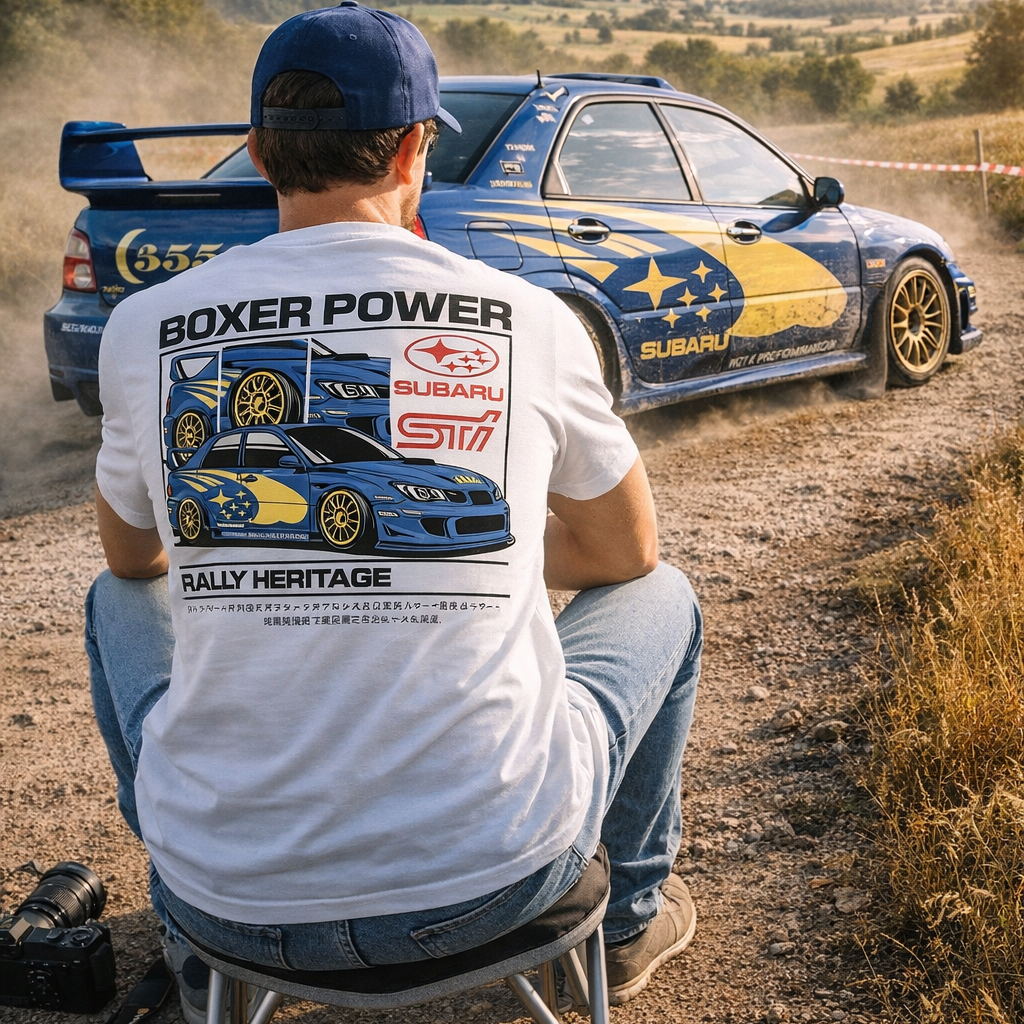 subaru impreza 555 camiseta 
