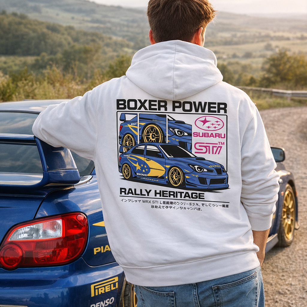 sudadera blanca subaru impreza 